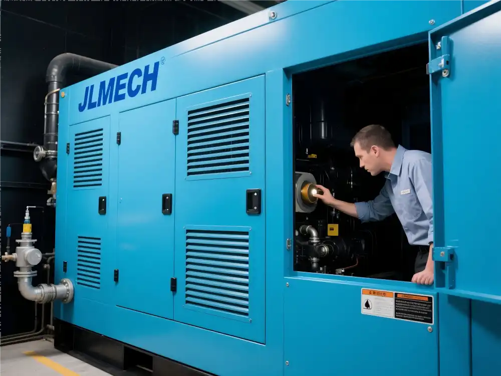 How do you perform an emergency shutdown on a big diesel generator?